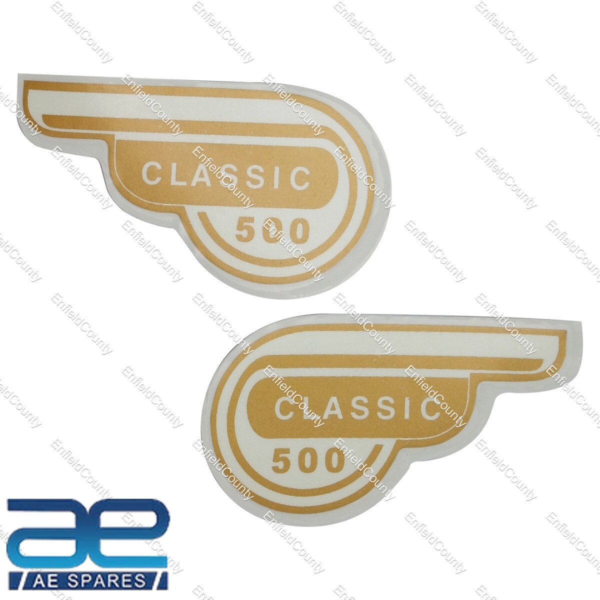 For Royal Enfield Classic 500 Tool Box Decal Sticker Pair Size 95mm x 51mm 