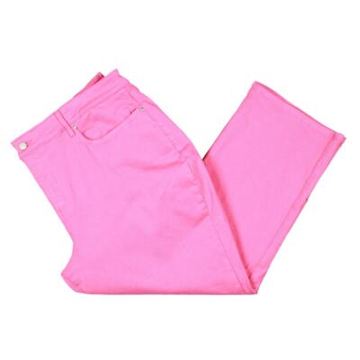 

Женские розовые джинсовые трикотажные джинсы прямого кроя NYDJ Marilyn Plus  BHFO 8787, Pink peony, Marilyn