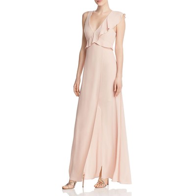 

BCBGMAXAZRIA Женское бежевое вечернее платье с рюшами  BHFO 6985, Bare pink