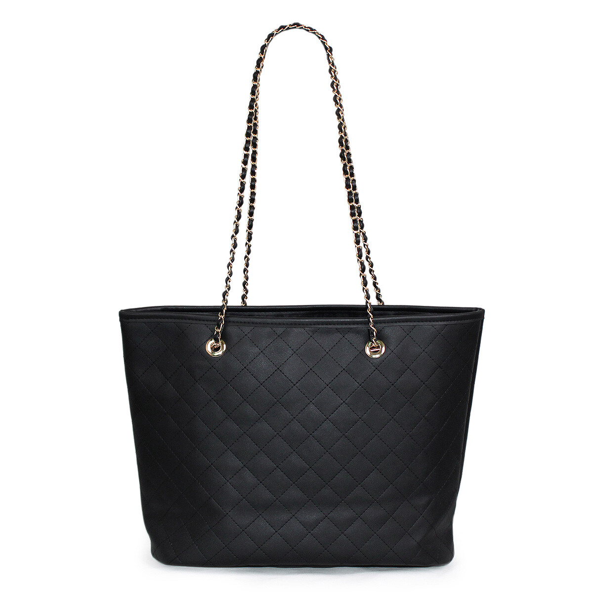 Premium Vegan Leather Classic Quilted Tote Shoulder Bag | eBay
