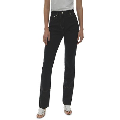 

Helmut Lang Женские черные офисные брюки с высокой посадкой Bootcut  BHFO 1354, Черный, M01HW202