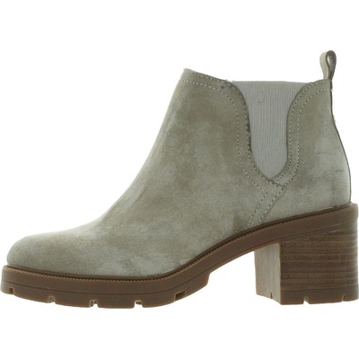 

Женские замшевые ботильоны Lucky Brand Sumah 7,5 среднего размера (B,M) BHFO 9339, Dune/white brush
