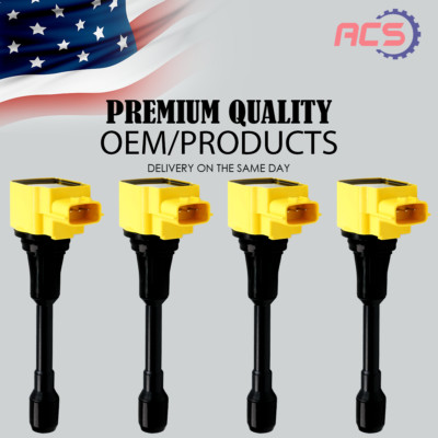 4X OEM High Performance Ignition Coil for Nissan Altima Sentra Frontier L4 UF549