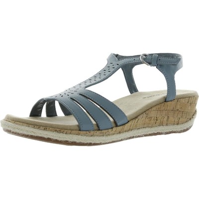 

Женские эспадрильи Easy Street Dorinda из искусственной кожи с Т-образным ремешком BHFO 1369, Синий, Dorinda