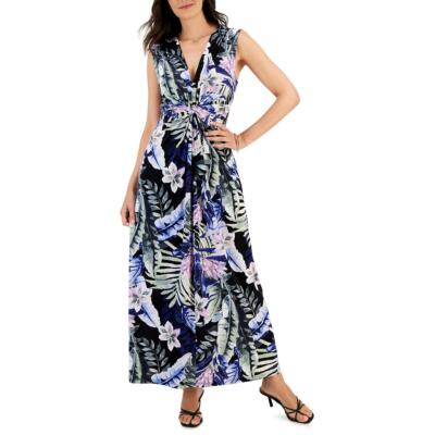 Connected Apparel Womens Floral Print  Maxi Dress BHFO 7065