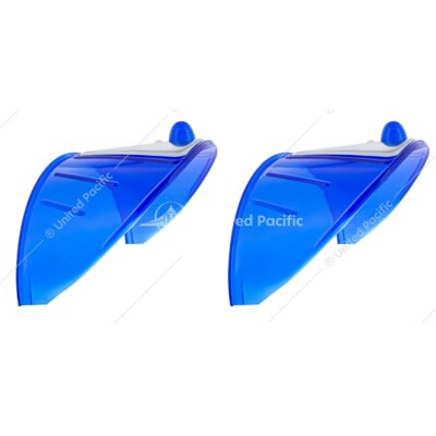 United Pacific C2001B Blue 7'' Headlight Visor   Pack of Two