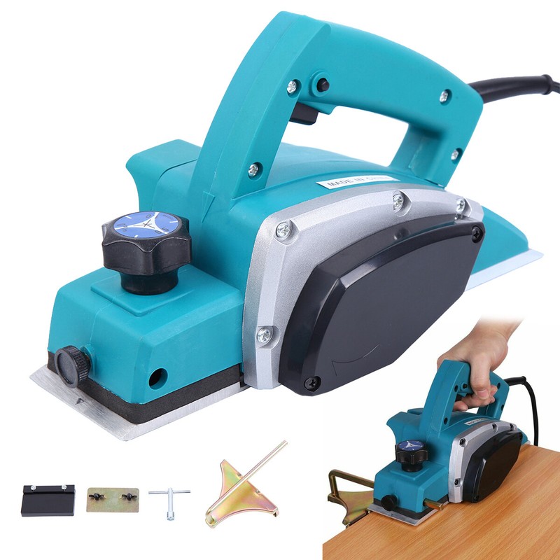 Portable Electric Wood Planer Door Hand Held Woodworking Surface Heavy