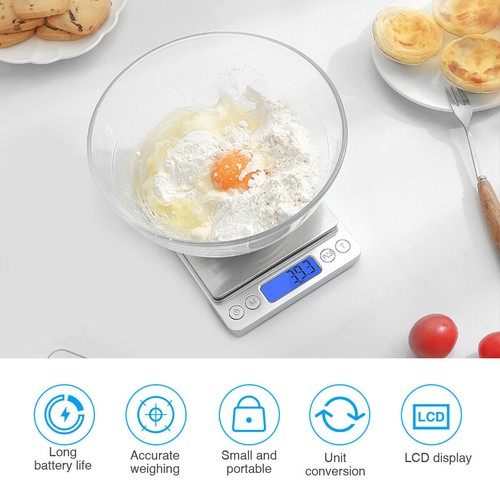 Food Digital Kitchen Weight Scale Grams & Ounces, Small, Backlit Stainless Steel