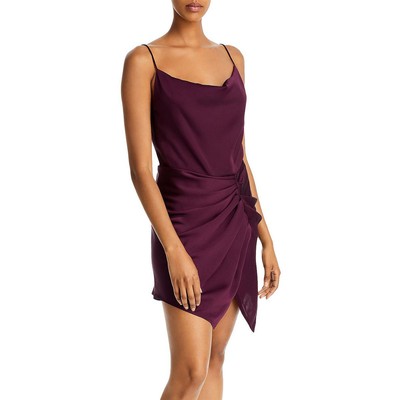 

IRO Женское мини-платье для коктейлей и вечеринок Lipa Purple с драпировкой  BHFO 1413, Burgundy
