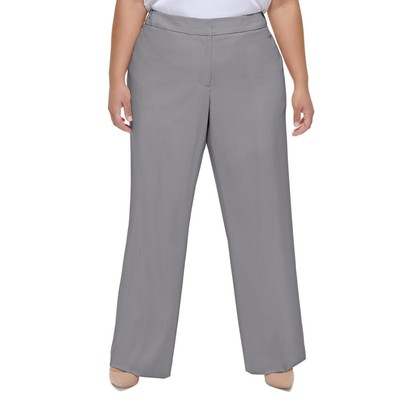 

Calvin Klein Womens Stretch High-Rise Wide Leg Pants Plus BHFO 8118