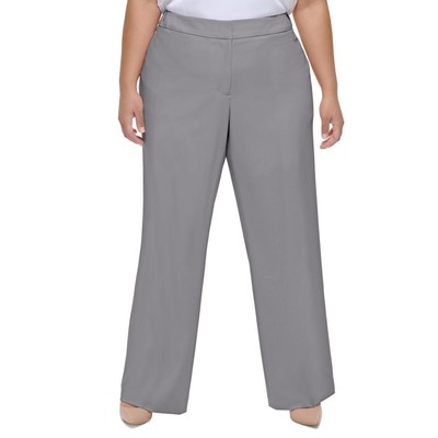 Calvin Klein Womens Stretch High-Rise Wide Leg Pants Plus BHFO 8118