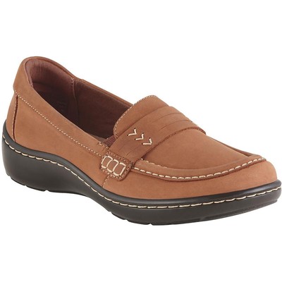

Женские лоферы Clarks Cora Ashly Tan на каблуке 8,5 средний (B,M) BHFO 6850, Dark tan leather