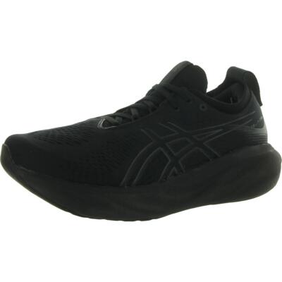 Asics Mens Gel Nimbus25 Черные спортивные повседневные и модные кроссовки 10 Medium (D) 2743