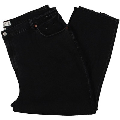 Женские джинсы Abercrombie & Fitch Curve Love черного цвета с прямыми штанинами Plus 35 BHFO 8070