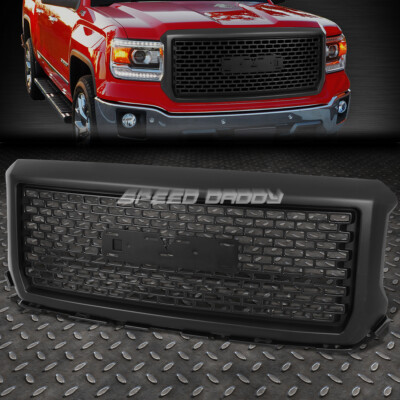 ДЛЯ 14-15 GMC SIERRA 1500 GMT K2XX ПЕРЕДНЯЯ ВЕРХНЯЯ ЧАСТЬ ЧЕРНАЯ РЕШЕТКА РАДИАТОРА ABS В СТИЛЕ DENALI OE