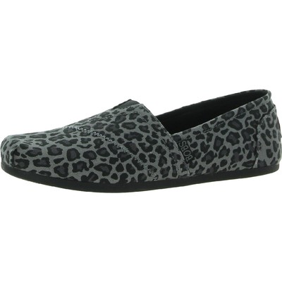 

Женские черные плюшевые туфли на плоской подошве BOBS From Skechers 8, средние (B,M) BHFO 2877, Black/charcoal/leopard, Plush