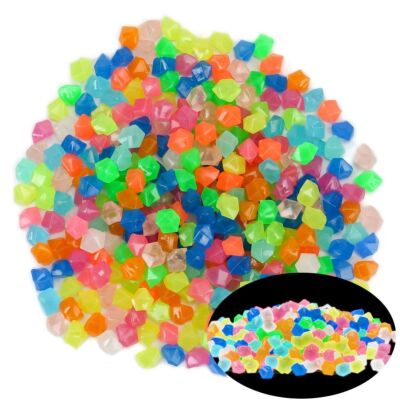 600/300x Glow in The Dark Pebbles Garden Glowing Rocks Fish Tank Luminous Stones
