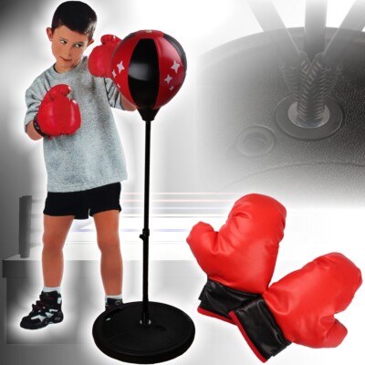 DUNLOP SET Punchingball + Boxhandschuhe Kinder Boxball stehend Stand Boxsack NEU