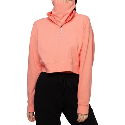 

Bam Womens Zip Front Pullover Comfy Sweatshirt Loungewear BHFO 1099