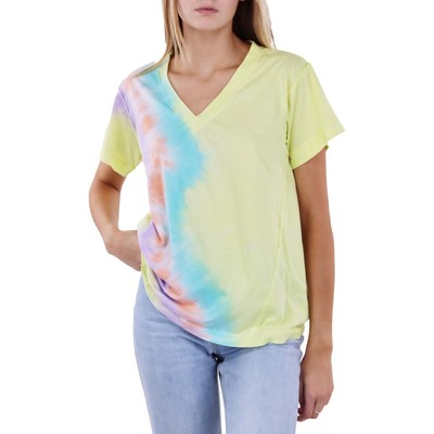 

Anthropologie Maronie Женская футболка с принтом Tie-Dye и V-образным вырезом BHFO 1094
