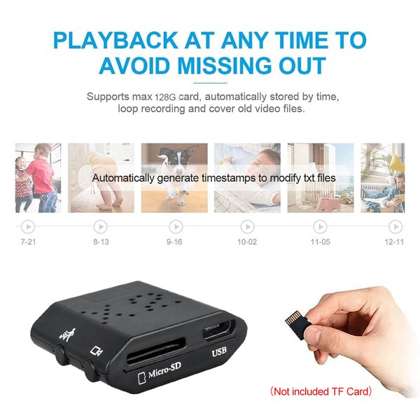 Mini Hidden Spy Camera Home Security 1080P HD Night Vision Motion Nanny Cam DVR - Image 8