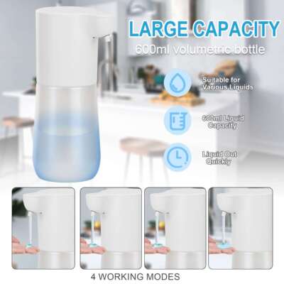 600ml Automatic Handsfree Liquid Soap Dispenser IR Sensor Touchless Soap Dishes