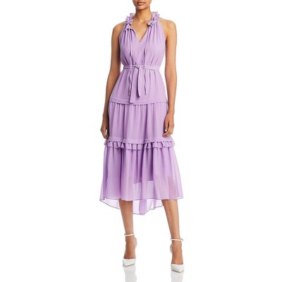 Женское длинное макси-платье на бретелях Kobi Halperin Womens Vale фиолетового цвета S BHFO 6362