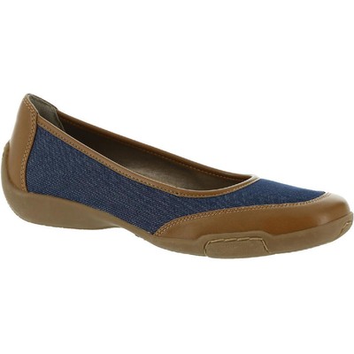 

Array Womens Cascade Navy Padded Insole Flats Shoes 7.5 Medium (B,M) BHFO 4578, Navy/tan