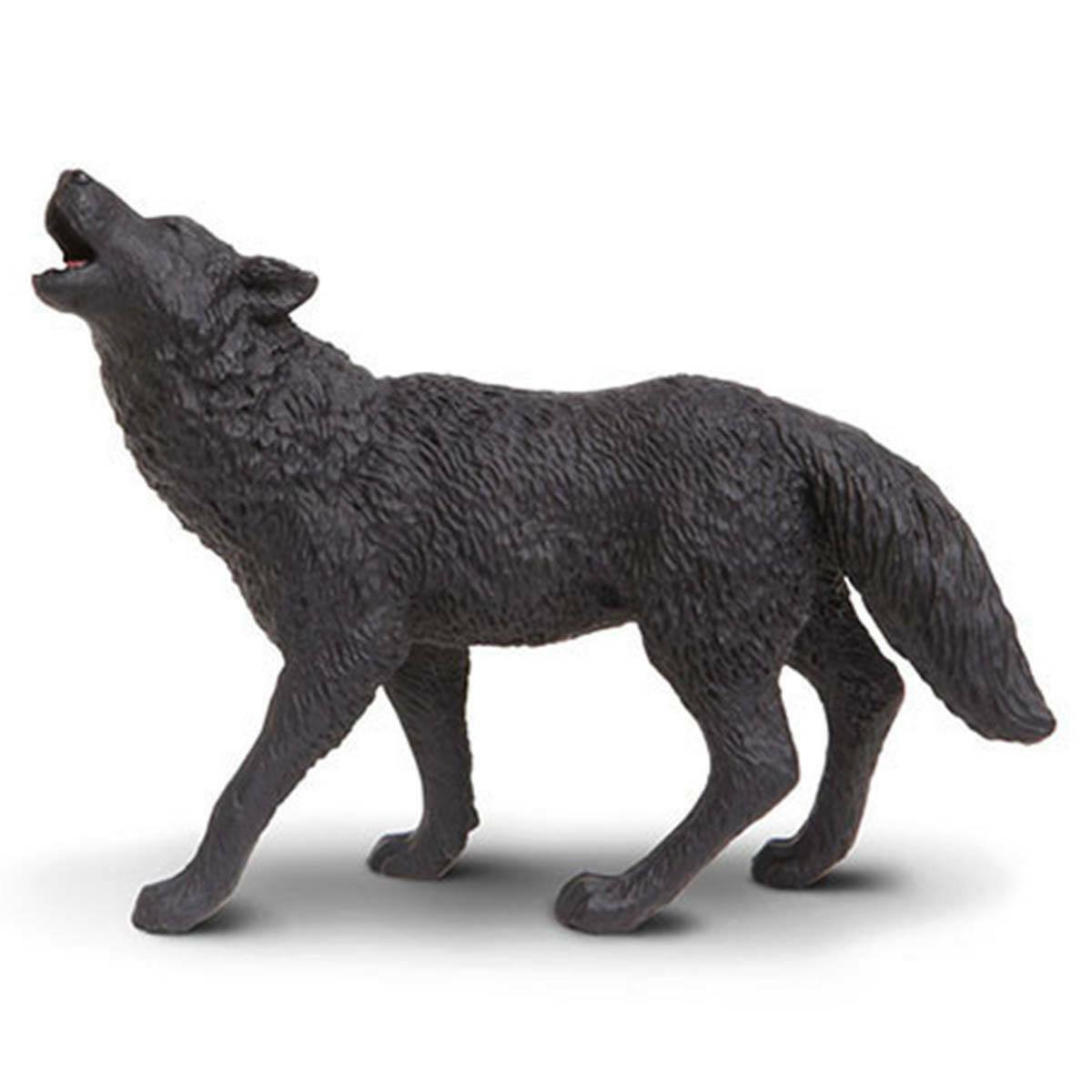 Фигурка дикой природы Северной Америки «Черный волк» Safari Ltd Toys, развивающие фигурки