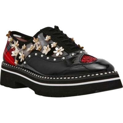 Betsey Johnson Womens Skyyla Embellished Lugged Sole Oxfords Shoes BHFO 0048