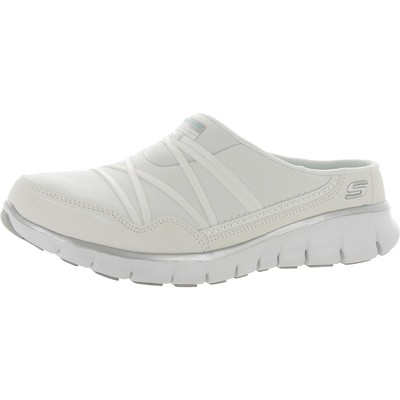 

Белые слипоны Skechers Womens Synergy- Air Streamer, ширина 8 (C,D,W) 3282, White/silver