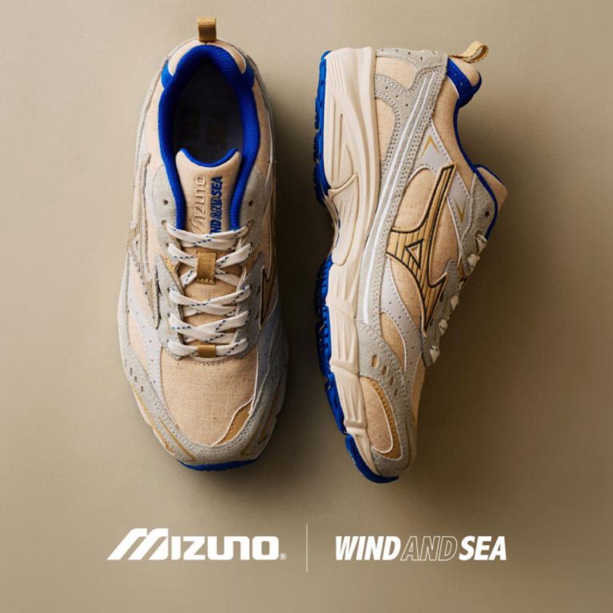 Pre-owned Mizuno Wind And Sea ×  Mxr Beige Grey Blue D1gd242301 Men's Size
