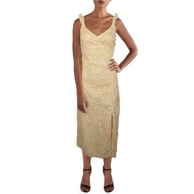 

Женский желтый сарафан миди с цветочным принтом Morgan Taylor  BHFO 0092, Dark yellow