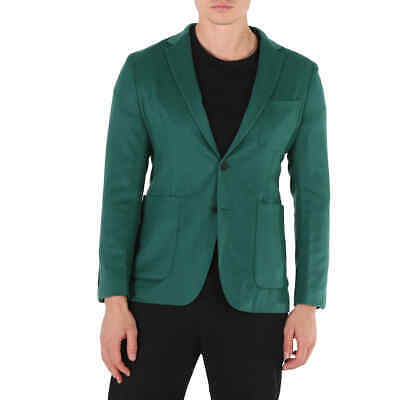 Pre-owned Burberry Soho Fit Single-breasted Blazer Jacket, Brand Size 48 (us Size 38) In Green