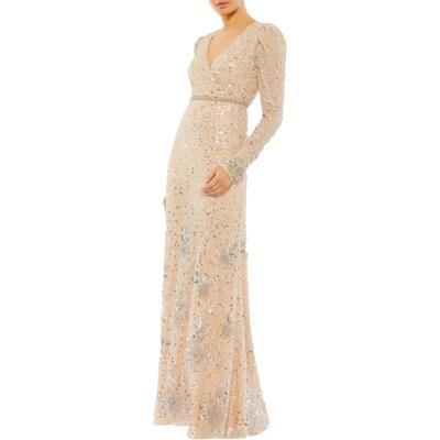 Женское вечернее платье Mac Duggal, украшенное шифоном, BHFO 6655