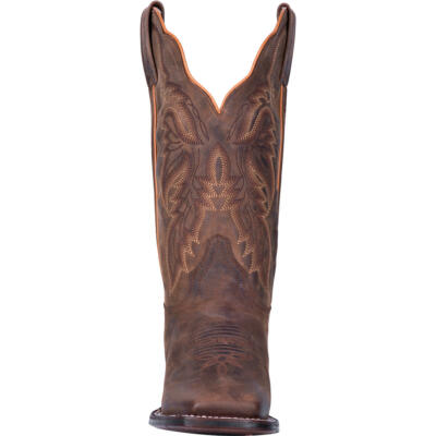 Pre-owned Dan Post Womens Alexy Square Toe Leather Boot Dp4572 In Brown