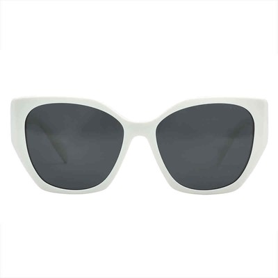 Pre-owned Prada Dark Grey Cat Eye Ladies Sunglasses Pr 19zsf 1425s0 56 Pr 19zsf 1425s0 56 In Gray