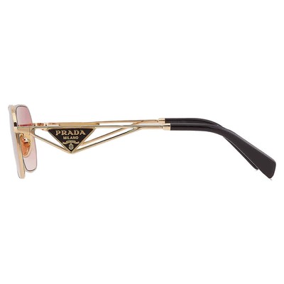 Pre-owned Prada Red Gradient Geometric Ladies Sunglasses Pr A51s 5ak40c 58 Pr A51s 5ak40c