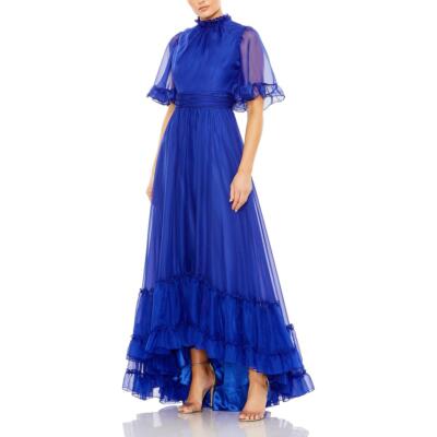 Женское шифоновое вечернее платье Mac Duggal с высоким воротом, BHFO 2659