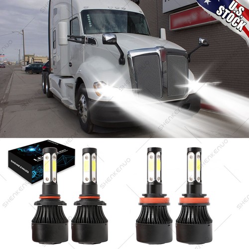 For Kenworth T680 T880 2013-2019 6000k LED Headlight Bulbs
