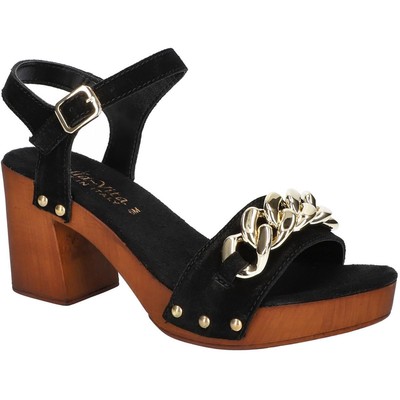 Bella Vita Womens Van-Итальянские замшевые слипоны с открытым носком на блочном каблуке BHFO 1225