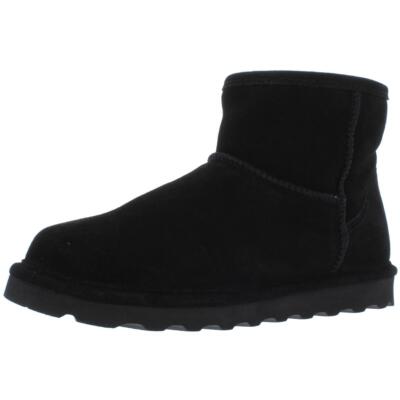 Женские черные замшевые полусапожки Bearpaw Shoes 7 Medium (B,M) BHFO 3907