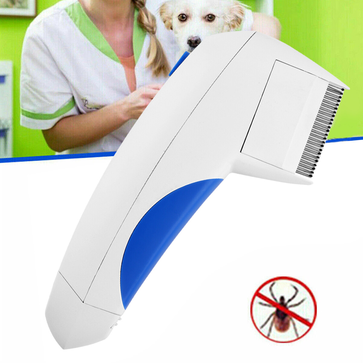 Electric Flea Zapper Lice Remover Flea Comb Brush Pet Cat Do