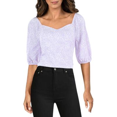 

Riley - Rae Женская блузка с квадратным вырезом и укороченным топом BHFO 9131, Lilac petal