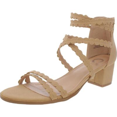 

Женские туфли Journee Collection Jasiri из искусственной кожи с ремешками на блочном каблуке BHFO 7300, Бежевый, Jasiri