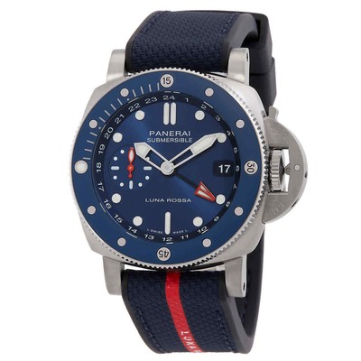 Panerai Submersible GMT Automatic Blue Dial Mens Watch PAM01507