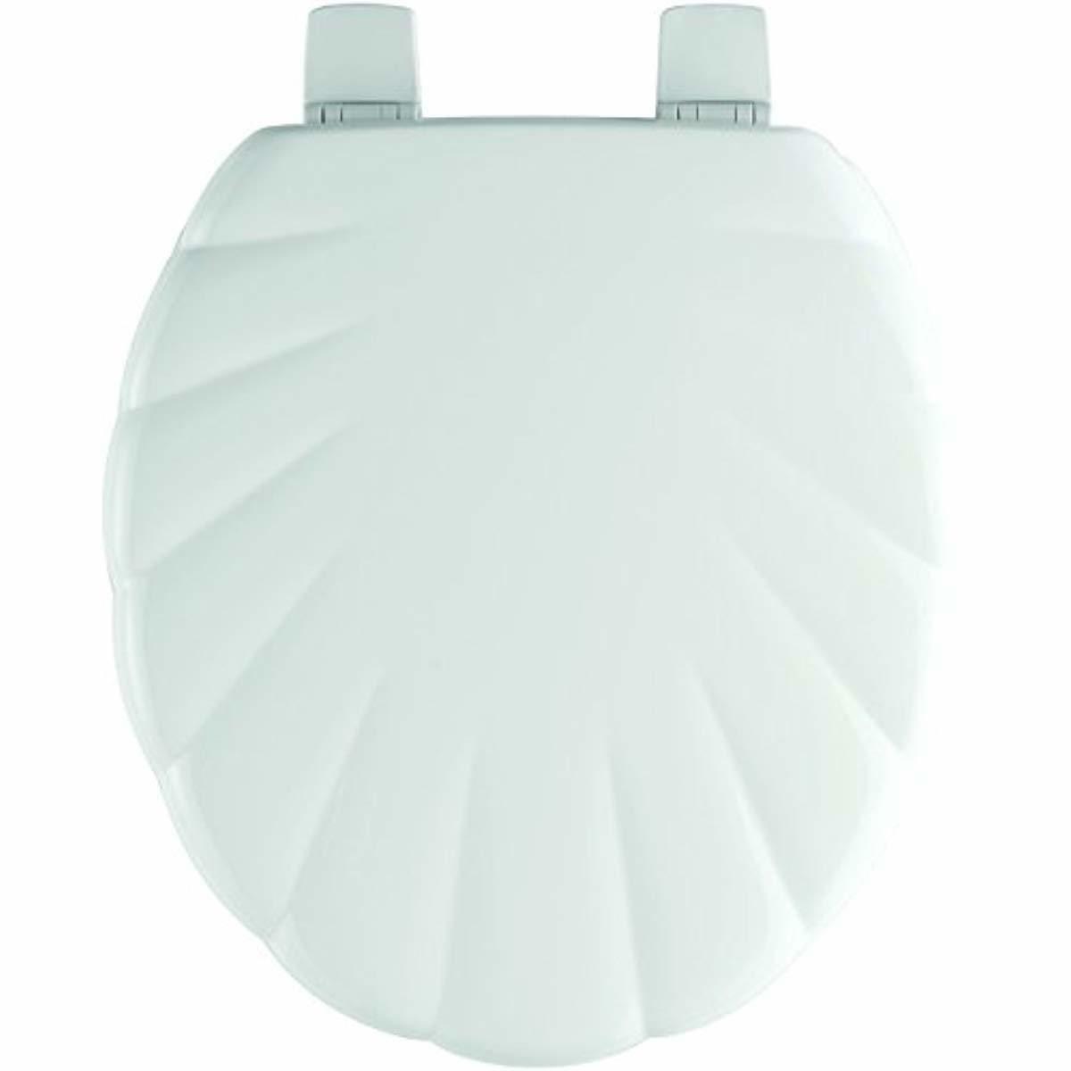 White Stay Tight Toilet Seat Bemis Shell Adjustable Hinges Universal Fit Seats eBay