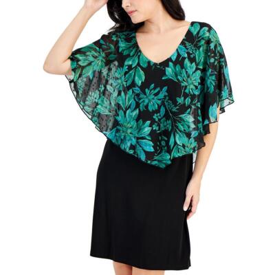 Connected Apparel Женское повседневное мини-платье-сорочка с цветочным принтом Petites BHFO 9611
