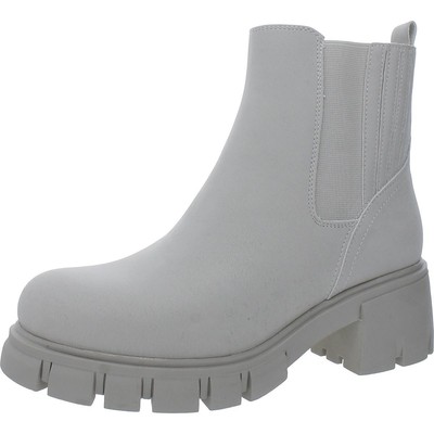 Ботинки Челси Mia Womens Rigo из искусственной кожи на блочном каблуке BHFO 9247