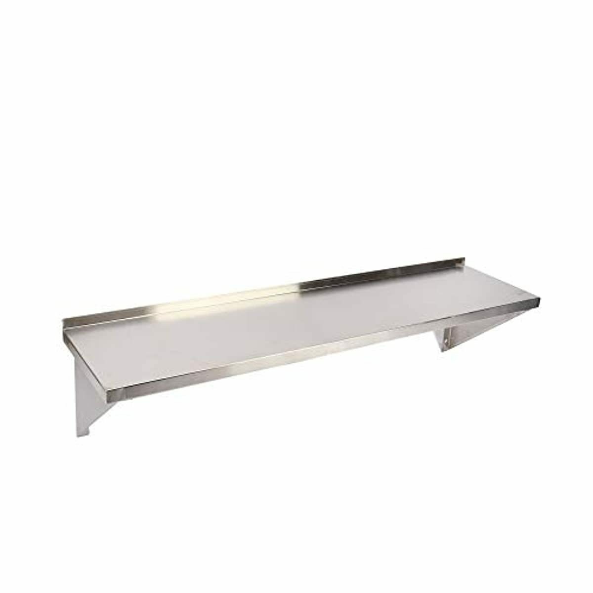 MYOYAY Wall Mounted Stainless Steel Floating Shelf 12x48in ...